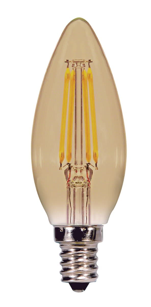 C11 Candle Filament LED 3.5W (6-pack) — replacement bulb for CopperSmith electric lanterns (E12 socket)